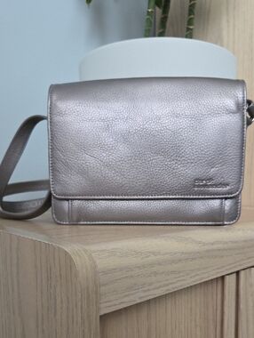 Derek Alexander Metallic Silver Central Park Classic Flap Organizer (CP 8685)